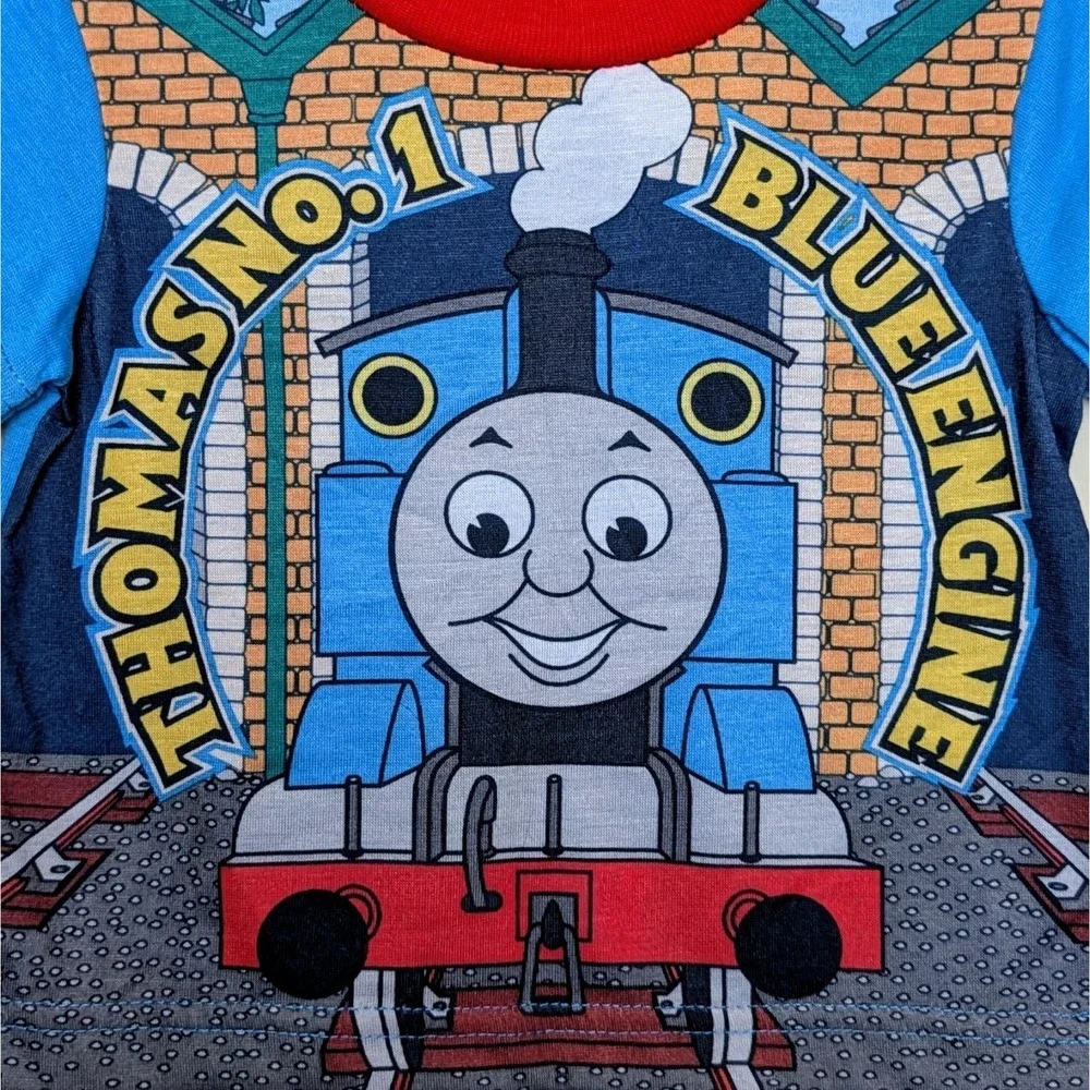Vintage‎ Thomas Train Engine 2008 Short Sleeve Pajama PJ Shirt 18 Months NWT